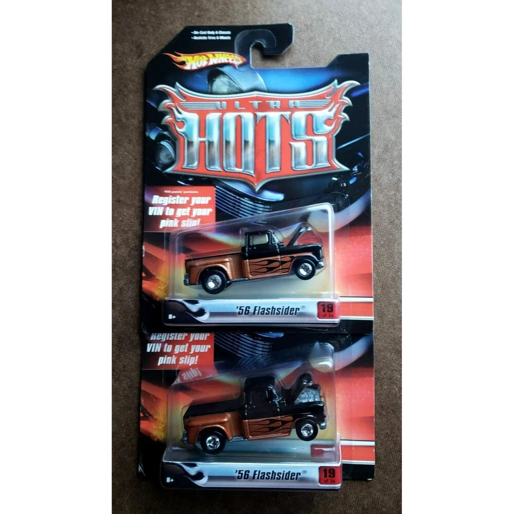 2007 Hot Wheels '56 FLASHSIDER Black & Brown ULTRA HOTS RR L0079 #19/36 LOT OF 2